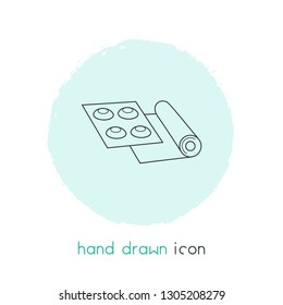 Baking paper icon line element. Vector illustration of baking paper icon line isolated on clean background for your web mobile app logo design.