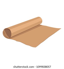 Baking Parchment Paper Isolated On A White Background