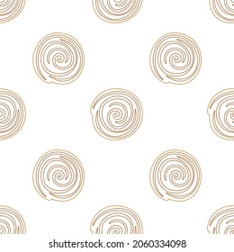 Baking pattern. A set of pastries from a bakery or pastry shop. Bakery or cafe concept. Vector illustration.