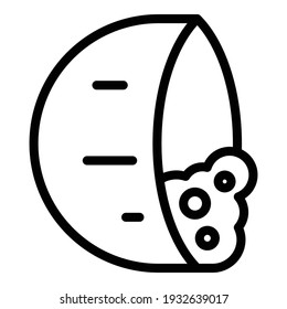 Baking pita icon. Outline baking pita vector icon for web design isolated on white background