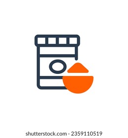 Baking Powder Ingredient vector icon illustration