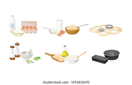 Proceso de horneado con herbídeo con moldeo de plaquita y masa mediante conjunto de vectores de cocina