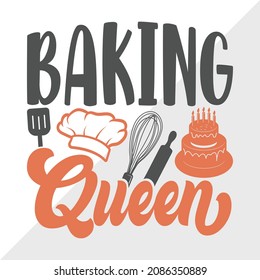 Baking Queen Printable Vector Illustration