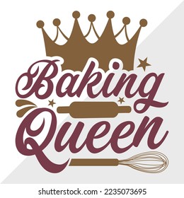 Baking Queen SVG Printable Vector Illustration svg