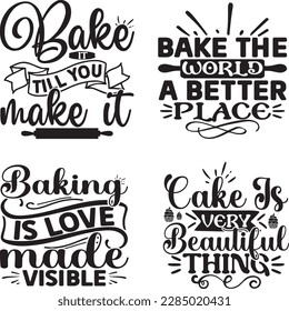 Baking Quotes svg Bundle. Quotes about baking, Kitchen Baking cut files Bundle of 15 svg eps Files for Cutting Machines Cameo Cricut, Kitchen Baking Quotes svg