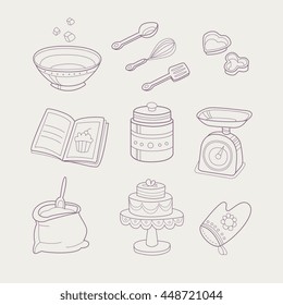 Baking Related Objects Set