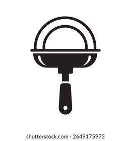 Baking scraper icon a kitchen utensil for dough preparation cake decorating and pastry making a common tool used in bakery and confectionery vector solid glyph icon