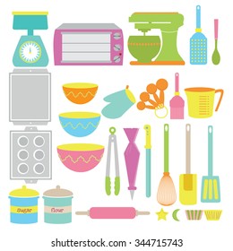 Baking set with variation style and bright color