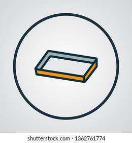 Baking sheet icon colored line symbol. Premium quality isolated cake tray element in trendy style.