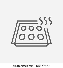 Baking Sheet Icon Line Symbol. Isolated Vector Illustration Of  Icon Sign Concept For Your Web Site Mobile App Logo UI Design.