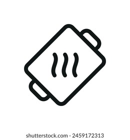 Baking sheet isolated icon, cookie sheet vector symbol with editable stroke