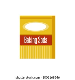 Baking Soda Box. Icon Isolated. Vector Illustration Flat Design