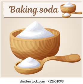 Baking Soda. Detailed Vector Icon. Series Of Food And Drink And Ingredients For Cooking.