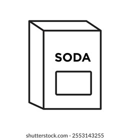 Ícone de refrigerante de cozedura logotipo linear isolado