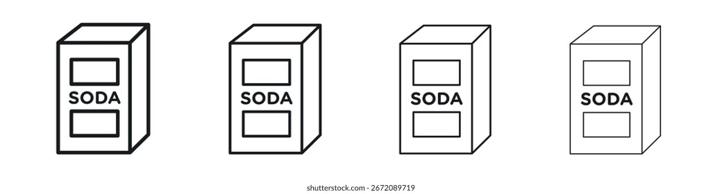 baking soda icon. minimal strokes lines for web designs
