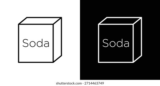 Esquema del icono del bicarbonato de sodio. Vector aislado pictograma para el Web