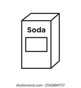 Baking soda icon simple black line style.