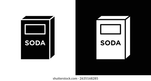 Símbolos de icono de bicarbonato de sodio. Ilustración vectorial.