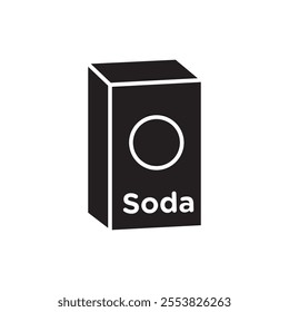Baking soda icon Thin line flat illustration