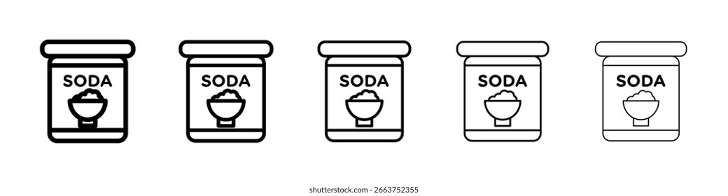 coleção de vetor de ícone de refrigerante de cozimento. EPS 10