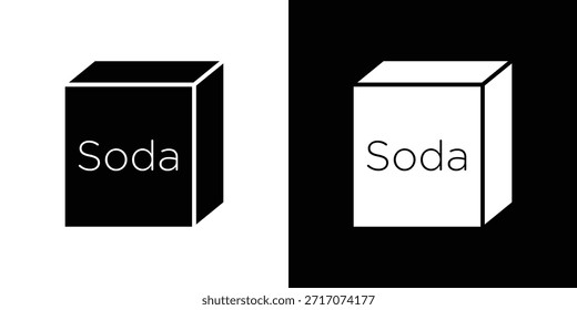 Iconos de bicarbonato de sodio Diseño de silueta de Vector. Ilustración de Diseño gráfico plano de Vector.