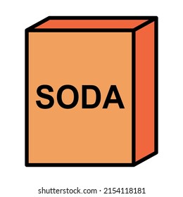 Baking soda ingredient icon, cook food design symbol, bakery product vector illustration .