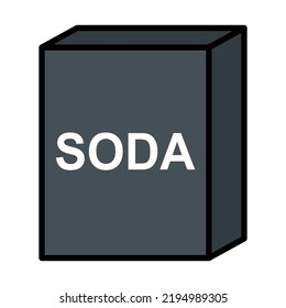 Baking soda ingredient icon, cook food design symbol, bakery product vector illustration .