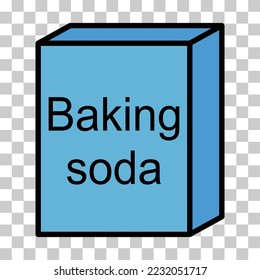 Baking soda ingredient icon, cook food design symbol, bakery product vector illustration .