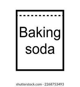 Baking soda ingredient icon, cook food design symbol, bakery product vector illustration .