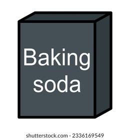 Baking soda ingredient icon, cook food design symbol, bakery product vector illustration .