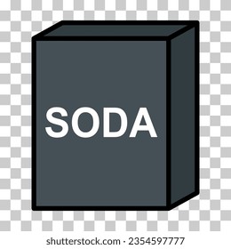 Baking soda ingredient icon, cook food design symbol, bakery product vector illustration .