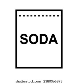 Baking soda ingredient icon, cook food design symbol, bakery product vector illustration .