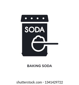 baking soda isolated icon. simple element illustration from cleaning concept icons. baking soda editable logo sign symbol design on white background. can be use for web and mobile