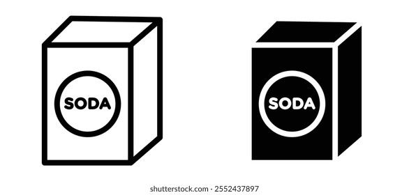 Baking soda liner icon vector set.