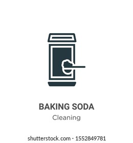 Baking soda vector icon on white background. Flat vector baking soda icon symbol sign from modern cleaning collection for mobile concept and web apps design.