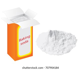 Baking soda vector illustration on a white background