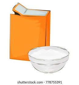 Baking soda vector illustration on a white background