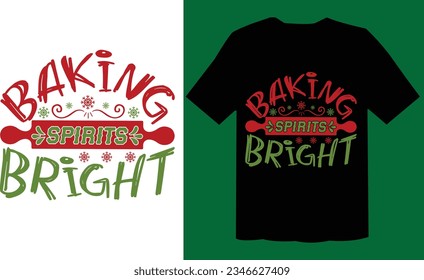 Espíritus de hornear Diseño SVG brillante , Diseño de camiseta navideña
