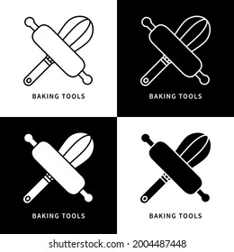 Icono de Herramientas de cálculo. Logo de horneado y cocina. Símbolo de vector de rodillo de cocina