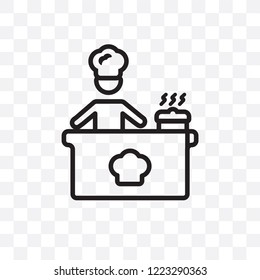 Baking vector linear icon isolated on transparent background, Baking transparency concept can be used for web and mobile