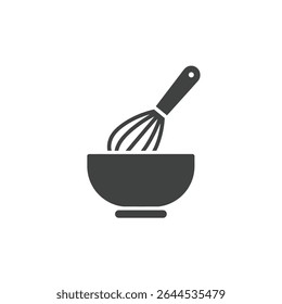Baking Whisk in Mixing Bowl Representing Dessert Preparation and Culinary Arts Sweet Treats