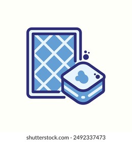 baklava icon, isolated blue icon theme bakery