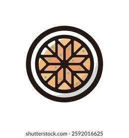 Baklava illustration icon.Simple vector outline, clipart for graphic design.