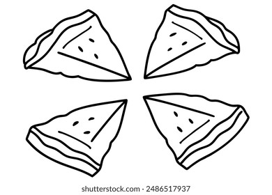 Baklava line art detailed design drawing hand artwork