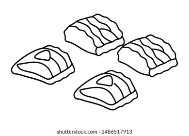Baklava line art intricate design drawing hand illustration