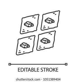 Baklava linear icon. Thin line illustration. Contour symbol. Vector isolated outline drawing. Editable stroke