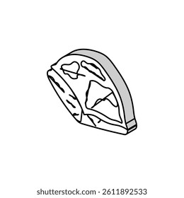 baklava piece sweet food isometric icon vector. baklava piece sweet food sign. isolated symbol illustration