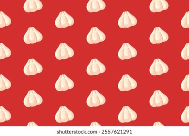 bakpao chinese dumpling flat design style seamless pattern on red background for restaurant and cafe decor and merchandise. seamless pattern of bakpao chinese dim sum vector background 