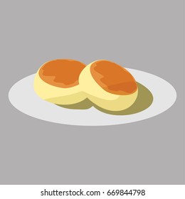 bakpia bread vector illustration