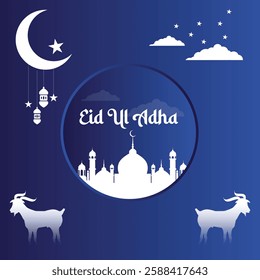 bakrid eid al adha festival sparkle background design